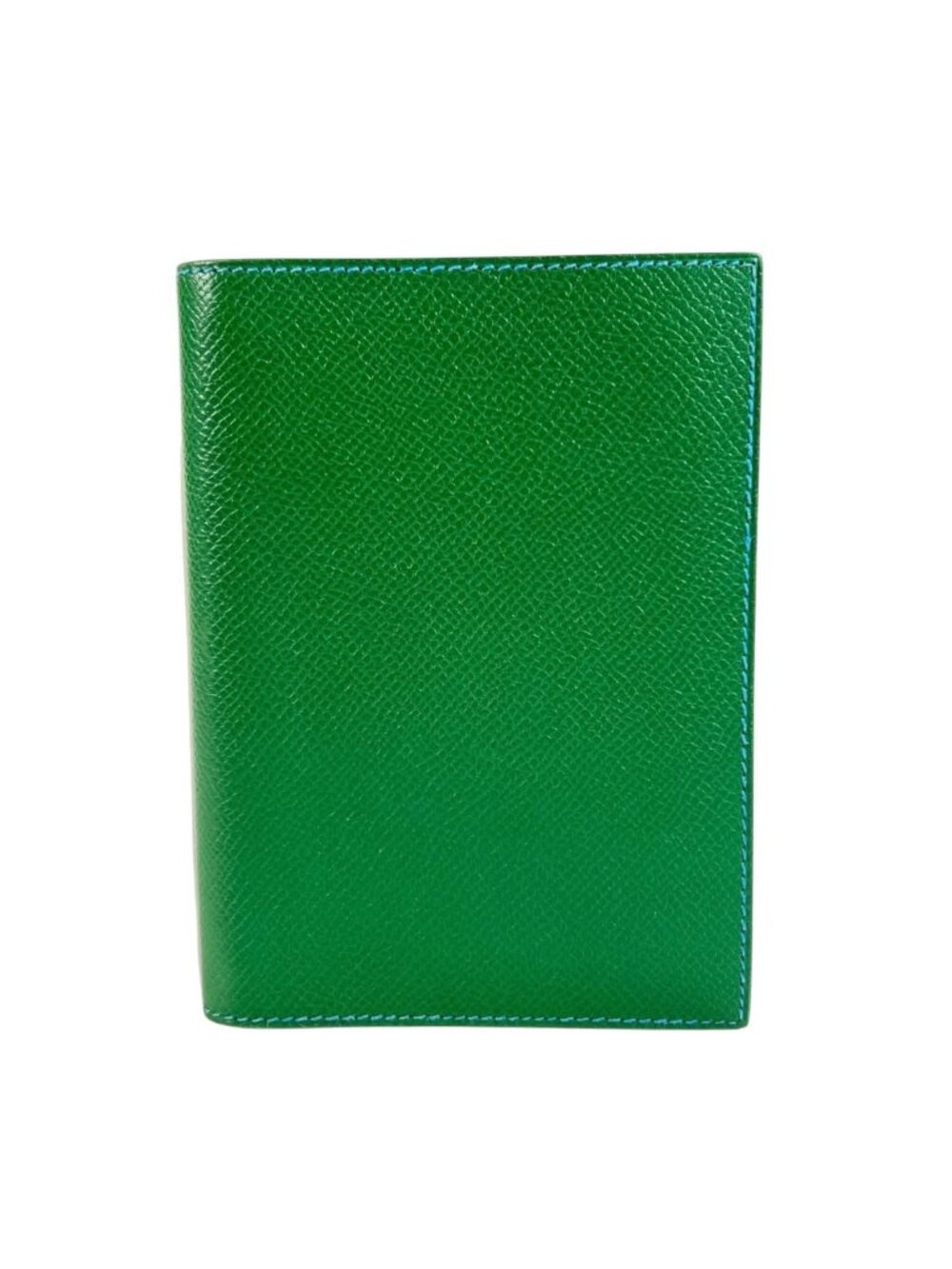 Hermes Agenda GM Leather Green Blue Cover Silver